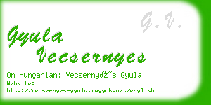 gyula vecsernyes business card